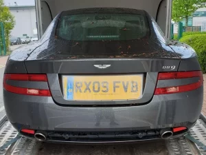 Covered car transport Aston-Martin-DB9